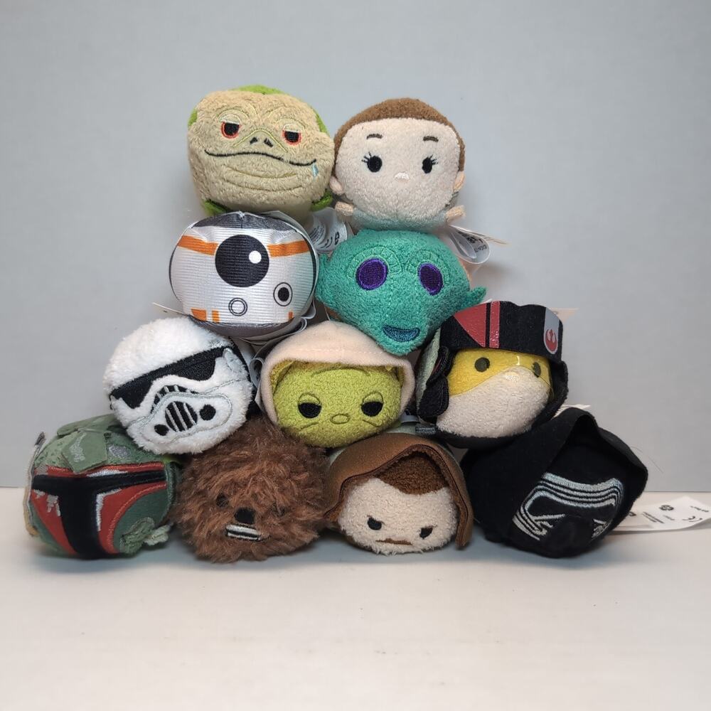 Lot of 11 Star Wars Disney Tsum Tsum Plush Bundle